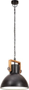 vidaXL Hanglamp industrieel rond 25 W E27 30 cm zwart