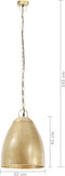 vidaXL Hanglamp industrieel rond 25 W E27 32 cm messingkleurig