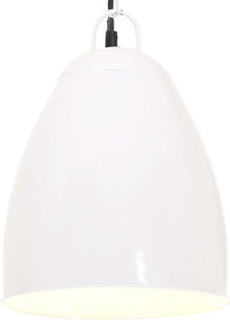 vidaXL Hanglamp industrieel rond 25 W E27 32 cm wit