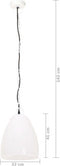 vidaXL Hanglamp industrieel rond 25 W E27 32 cm wit