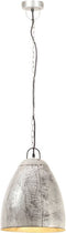 vidaXL Hanglamp industrieel rond 25 W E27 32 cm zilverkleurig