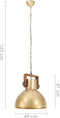 vidaXL Hanglamp industrieel rond 25 W E27 40 cm messingkleurig