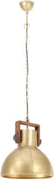 vidaXL Hanglamp industrieel rond 25 W E27 40 cm messingkleurig