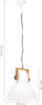 vidaXL Hanglamp industrieel rond 25 W E27 40 cm wit