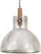 vidaXL Hanglamp industrieel rond 25 W E27 40 cm zilverkleurig