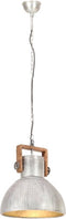 vidaXL Hanglamp industrieel rond 25 W E27 40 cm zilverkleurig