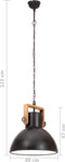 vidaXL Hanglamp industrieel rond 25 W E27 40 cm zwart