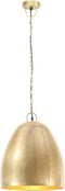 vidaXL Hanglamp industrieel rond 25 W E27 42 cm messingkleurig