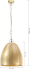 vidaXL Hanglamp industrieel rond 25 W E27 42 cm messingkleurig