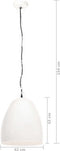 vidaXL Hanglamp industrieel rond 25 W E27 42 cm wit