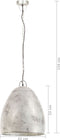 vidaXL Hanglamp industrieel rond 25 W E27 42 cm zilverkleurig