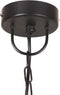 vidaXL Hanglamp industrieel rond 25 W E27 42 cm zwart