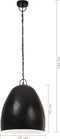 vidaXL Hanglamp industrieel rond 25 W E27 42 cm zwart