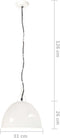 vidaXL Hanglamp industrieel vintage rond 25 W E27 31 cm wit