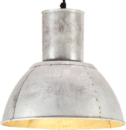 vidaXL Hanglamp rond 25 W E27 28.5 cm zilverkleurig
