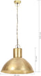 vidaXL Hanglamp rond 25 W E27 48 cm messingkleurig