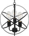 vidaXL Hanglamp rond 3xE27 zwart