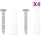 vidaXL - Hangmandbeugels - met - plantenbakken - 4 - st - staal - zwart