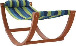 vidaXL - Hangmatschommel - voor - kinderen - stof - blauw - en - groen
