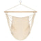 vidaXL - Hangstoel - creme - wit - (large)