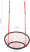 vidaXL Hangstoel net 60 cm