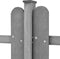 vidaXL - Hek - met - palen - 3 - st - 600x60 - cm - HKC