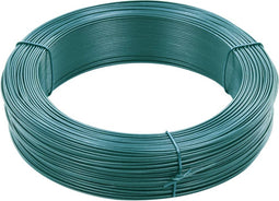 vidaXL - Hekbinddraad - 250 - m - 0,9/1,4 - mm - staal - zwartachtig - groen