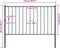 vidaXL - Hekpaneel - met - palen - 1,7x0,75 - m - gepoedercoat - staal - antraciet