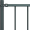 vidaXL - Hekpaneel - met - palen - 1,7x0,75 - m - gepoedercoat - staal - antraciet