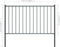 vidaXL - Hekpaneel - met - palen - 1,7x0,75 - m - gepoedercoat - staal - antraciet