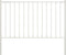 vidaXL - Hekpaneel - met - palen - 1,7x0,75 - m - gepoedercoat - staal - wit