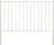 vidaXL - Hekpaneel - met - palen - 1,7x1,25 - m - gepoedercoat - staal - wit