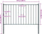 vidaXL - Hekpaneel - met - palen - 1,7x1,25 - m - gepoedercoat - staal - antraciet