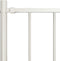 vidaXL - Hekpaneel - met - palen - 1,7x1,25 - m - gepoedercoat - staal - wit