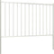 vidaXL - Hekpaneel - met - palen - 1,7x1,25 - m - gepoedercoat - staal - wit
