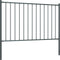vidaXL - Hekpaneel - met - palen - 1,7x1,25 - m - gepoedercoat - staal - antraciet