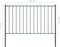 vidaXL - Hekpaneel - met - palen - 1,7x1,25 - m - gepoedercoat - staal - antraciet