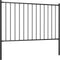 vidaXL - Hekpaneel - met - palen - 1,7x1,25 - m - gepoedercoat - staal - zwart