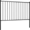 vidaXL - Hekpaneel - met - palen - 1,7x1 - m - gepoedercoat - staal - zwart