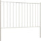 vidaXL - Hekpaneel - met - palen - 1,7x1 - m - gepoedercoat - staal - wit