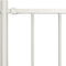 vidaXL - Hekpaneel - met - palen - 1,7x1 - m - gepoedercoat - staal - wit