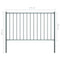vidaXL - Hekpaneel - met - palen - 1,7x1 - m - gepoedercoat - staal - antraciet