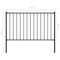 vidaXL - Hekpaneel - met - palen - 1,7x1 - m - gepoedercoat - staal - zwart