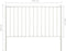 vidaXL - Hekpaneel - met - palen - 1,7x1 - m - gepoedercoat - staal - wit