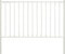 vidaXL - Hekpaneel - met - palen - 1,7x1 - m - gepoedercoat - staal - wit