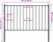 vidaXL - Hekpaneel - met - palen - 1,7x1 - m - gepoedercoat - staal - antraciet