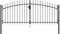 vidaXL - Hekpoort - dubbele - deur - met - speren - bovenkant - 300x150 - cm