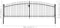 vidaXL - Hekpoort - dubbele - deur - met - speren - bovenkant - 400x150 - cm