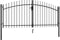 vidaXL - Hekpoort - dubbele - deur - met - speren - bovenkant - 300x150 - cm