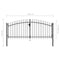 vidaXL - Hekpoort - dubbele - deur - met - speren - bovenkant - 300x150 - cm